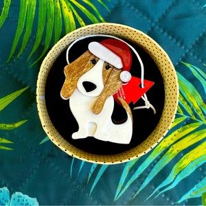Barney’s First Christmas Erstwilder bloodhound brooch